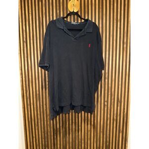 Polo by Ralph Lauren XXL Mens Polo Shirt Black Red Pony Logo‎